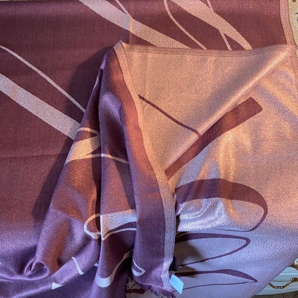 NWT TED BAKER DEEP PURPLE SHIMMERING SCARF